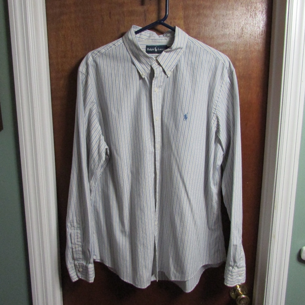 Ralph Lauren Striped Mens XXL Button Down Shirt